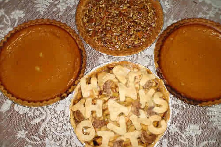 Selección de tartas para el día de Acción de Gracias.