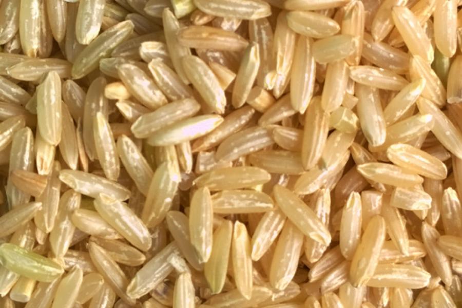 Arroz integral de grano largo que es recomendable tener en la despensa.