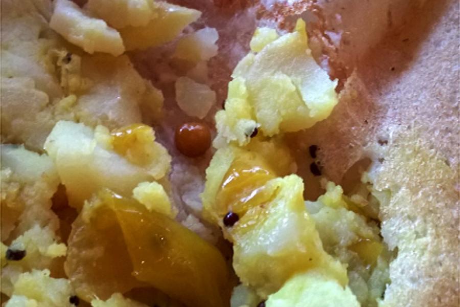 Dosa con relleno.