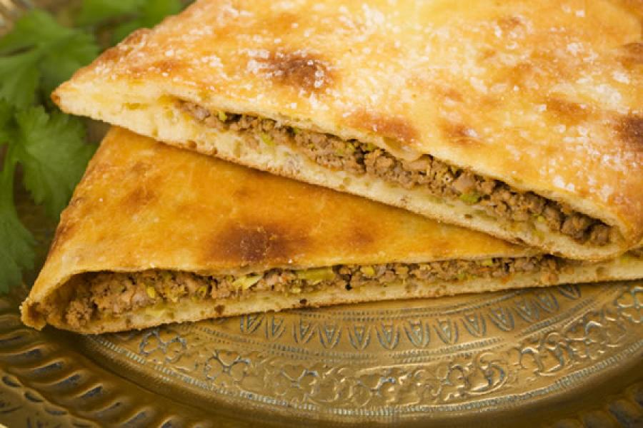 Pan relleno de la India.