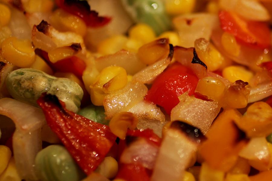 Succotahs, un plato con maçíz tierno.