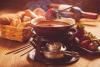 Fondue de chocolate con fresas.