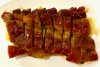Costillas de cerdo a la barbacoa ya hechas.