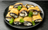 Rollitos de berenjena y queso.