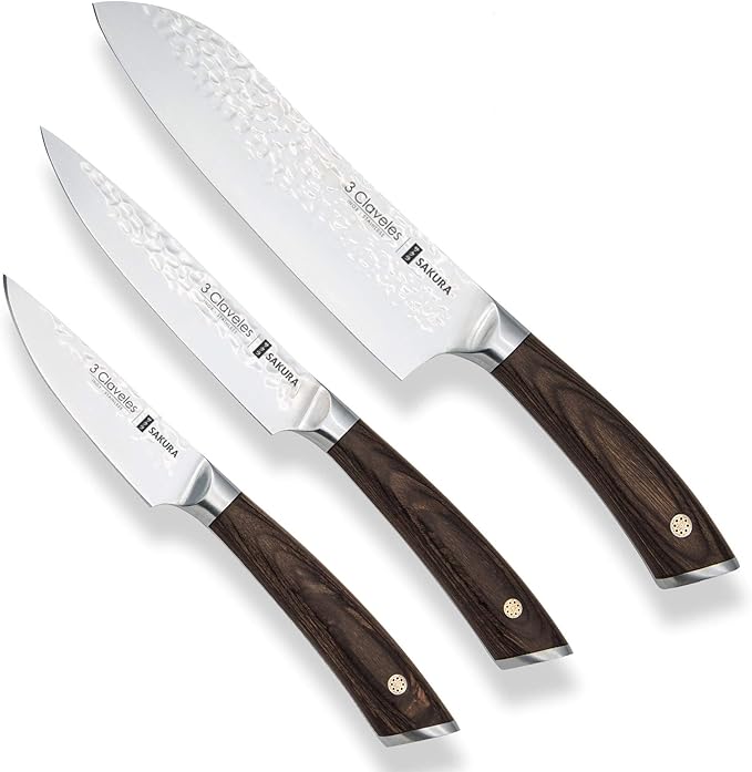 3 Claveles - 3 Cuchillos de cocina SAKURA